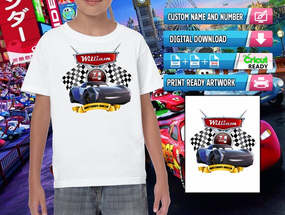 Cars Birthday Shirt, Jackson Storm Ready to Print Digital File
