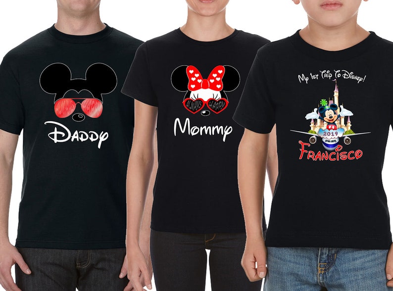 Custom names and text 1st Trip To Disney Disney Family Shirt Mickey Mouse Ears Disney World Trip