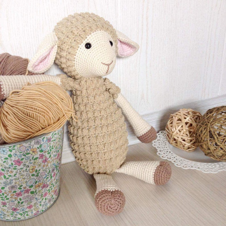 Stuffed lamb toy sheep farm toy baby gender neutral gift Etsy