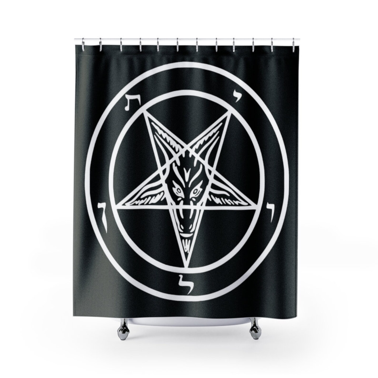 Shower Curtains Pentagram Satan satanic demon devil Etsy