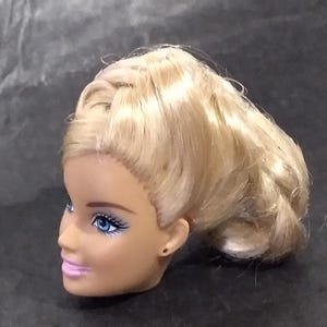 OOAK Barbie Custom Hairstyle Doll Head ONLY Ready for Repaint Art Custom Doll, Doll Head Only U.S. Seller