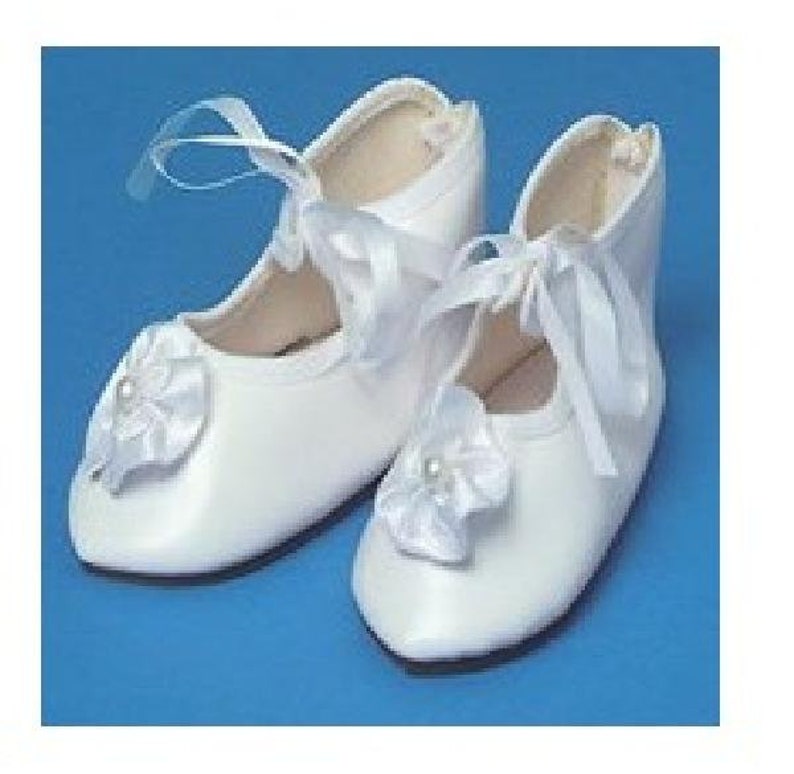DOLL SHOES ANTIQUE Victorian Jumeau Bru Style White Cute for Etsy