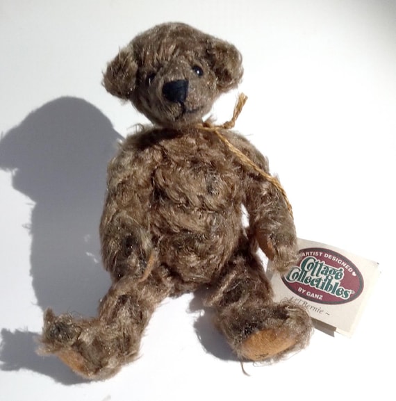 cottage collectibles ベアー大 Cottage Collectibles Ganz Bear Li'l Bernie Jointed Curly Hair Bear