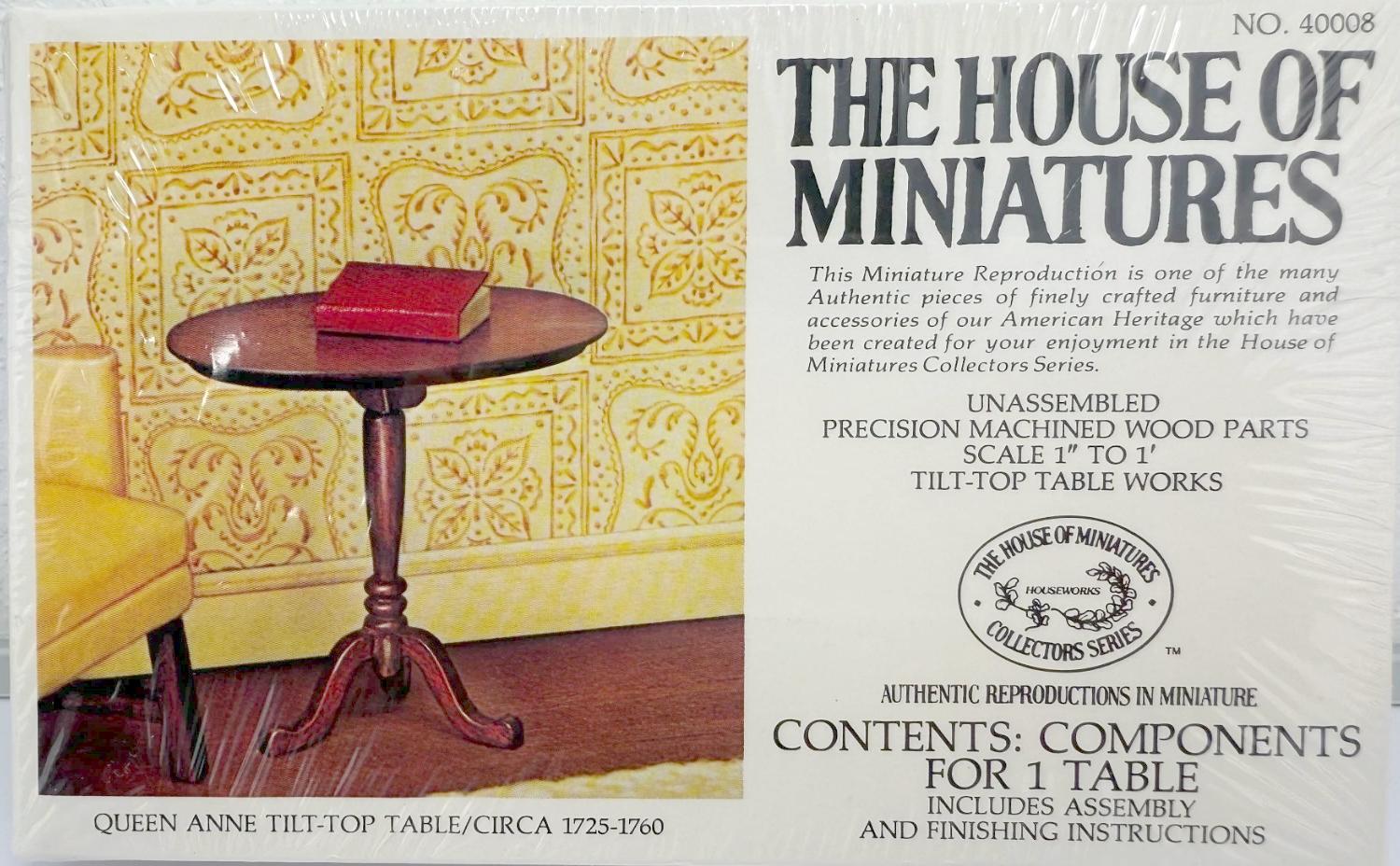 Vintage Dollhouse 1:12 Scale House of Miniatures No. 40008 Queen Anne ...