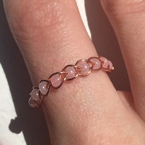 Dainty Braided Wire Ring, Tarnish-Free Braided Ring, Elegant Mini Braided Ring, 4 Strand Mini Braided Ring, insta crystalskydesign image 3