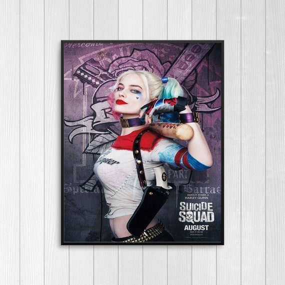 Suicide Squad Film Poster Print Harley Quinn A4 260gsm
