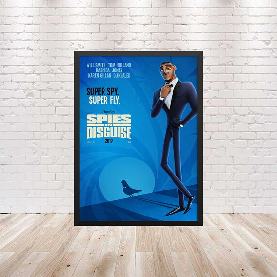 2019 Wall Art,Films Home Decor Spies in Disguise Movie Poster Print Cinema A6 A5 A4 A3 A2 Maxi Pictures Disney Animation