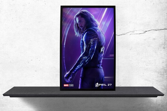 Marvels Avengers Bucky Barnes Infinity War Movie Poster Print Etsy