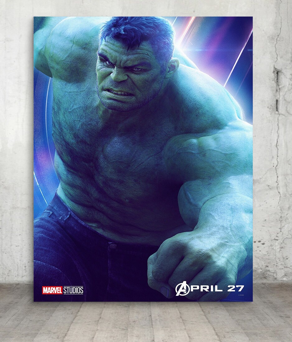Imaginativo Sucio diluido Marvels Avengers The Hulk Infinity War Movie Poster Print - Etsy España