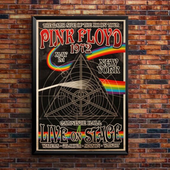 Vintage Retro Concert Gig Poster PINK FLOYD 5 A4,A3,A2,A1 Home Wall Print