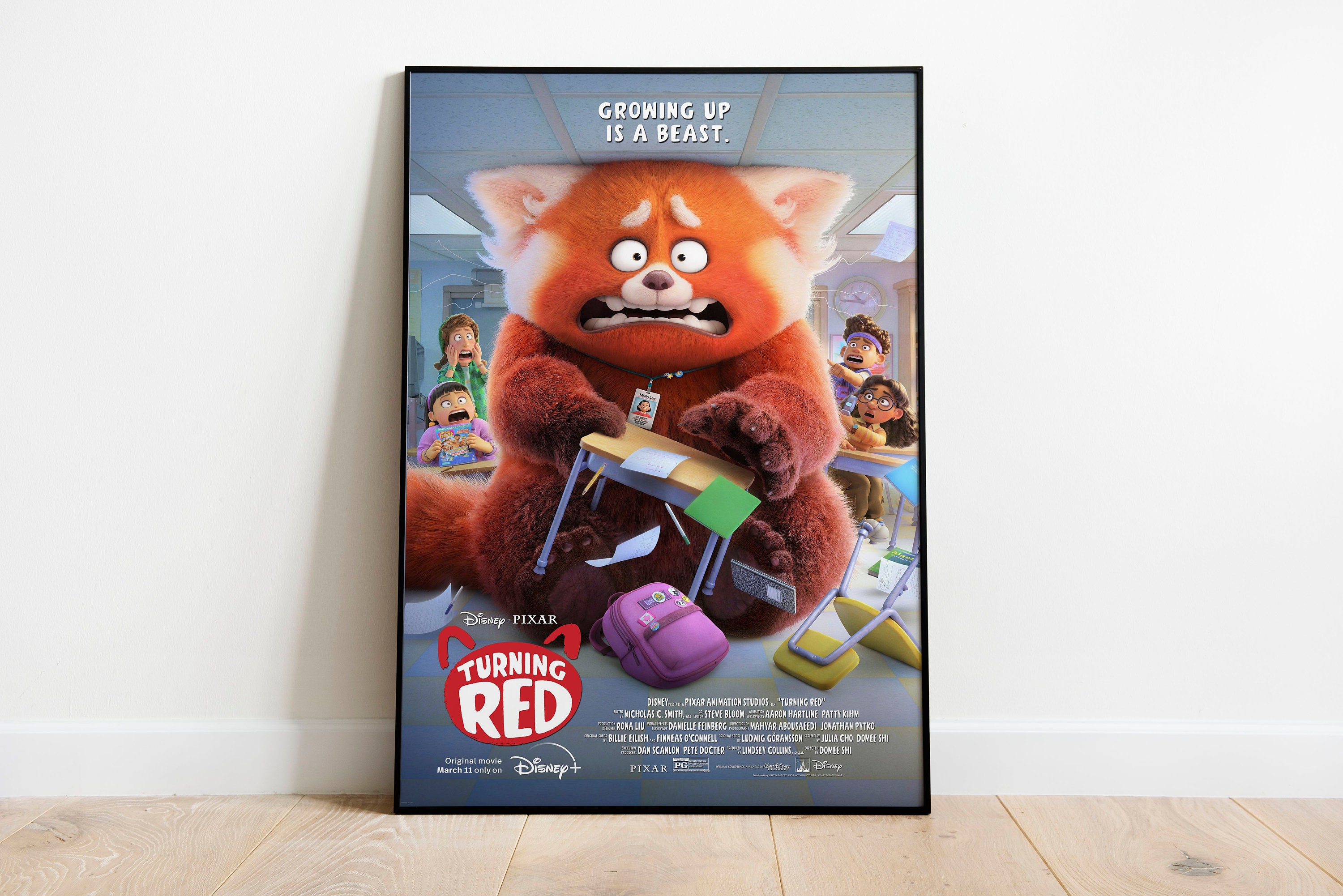Turning Red Movie Poster Print 2022 Wall Artfilms Cinema A6 Etsy UK