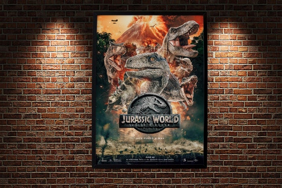 Jurassic World Fallen Kingdom Movie Poster Print 2018 Wall Etsy etsy