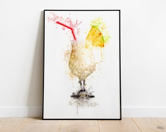Cocktail Posters Pina Colada Print A4,A3,A2,A1 Cosmo Print Mojito Print Cocktail Posters Pina Colada Print A4,A3,A2,A1 Cosmo Print Mojito Print