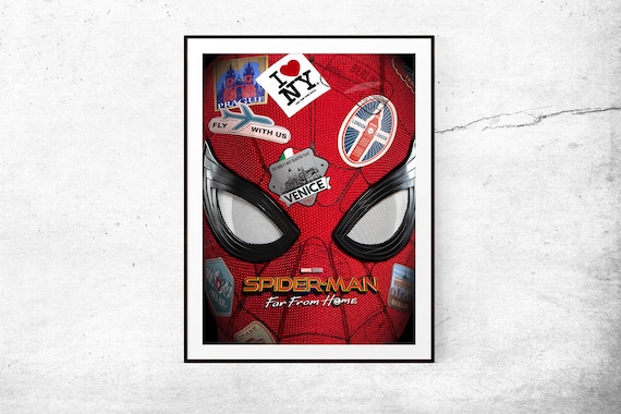 Spiderman Far From Home Movie Posters Print Wall Art A4 A3 A2 Maxi Marvel