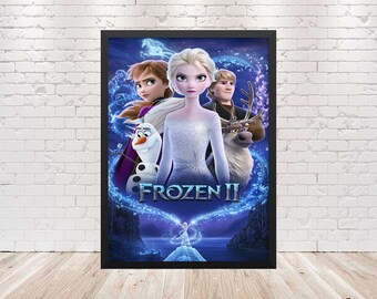 ELSA FROZEN Personalised Poster A4 Print Wall Art Banner Any Name 