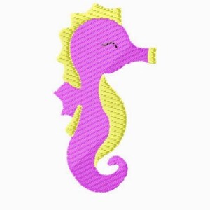Mini Seahorse Machine Embroidery Design - 1.5 Inch Tall