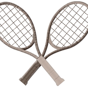 Crossed TENNIS Rackets,Digital EMBROIDERY DESIGN, Tennis Rackets Machine Embroidery, Multiple sizes - Design Instant Download digital file