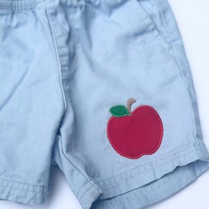Apfel Applikation Stickdatei. Back to Schule Stickdatei. Mehrere Formate 4x4 Hoop Apfel Applikation Stickmusterdatei