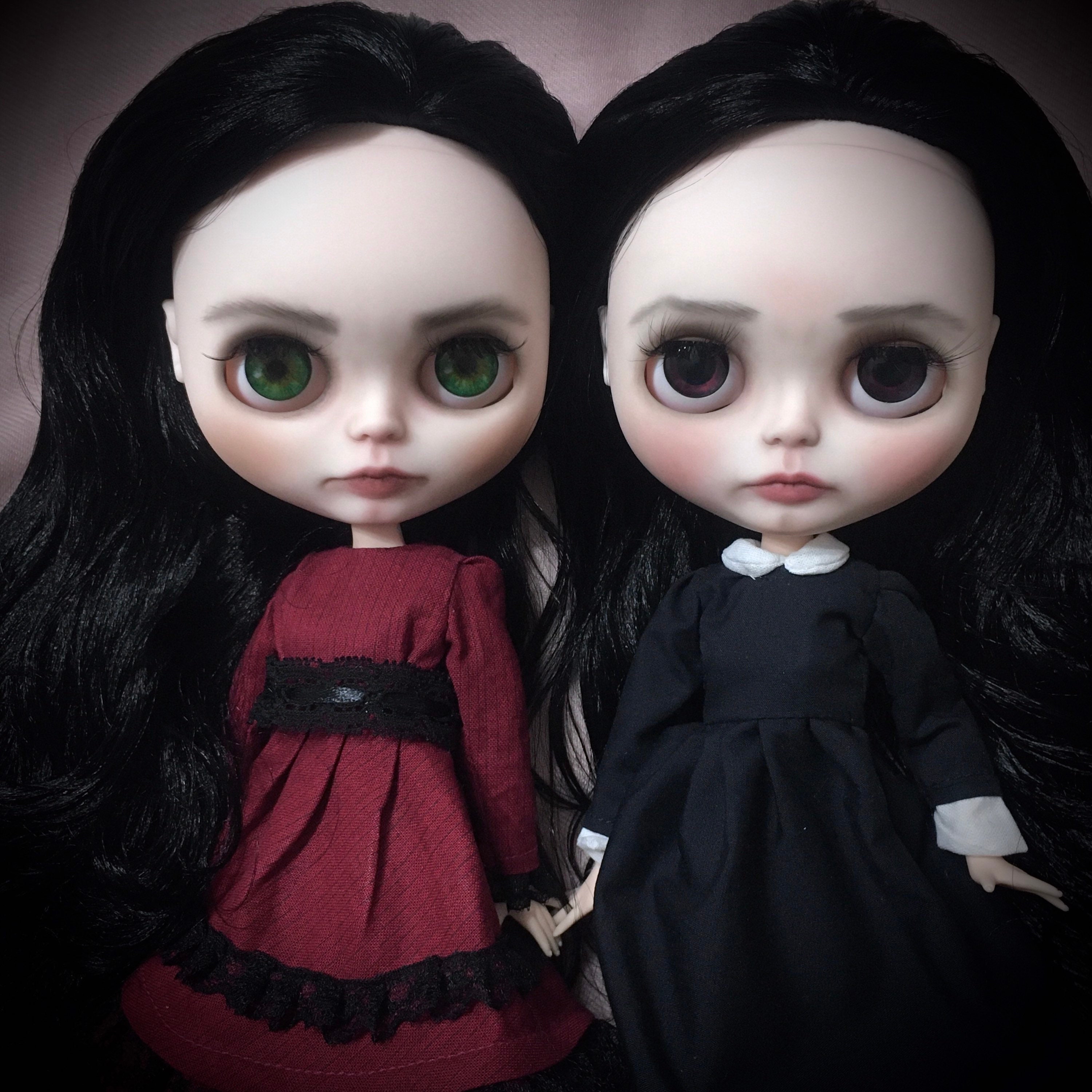 Wednesday Addams blythe custom doll black hair | Etsy
