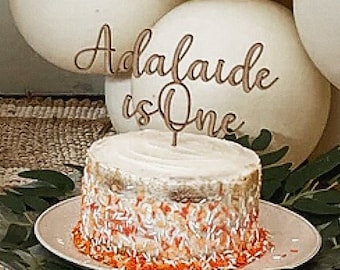 Personalized Wooden Cake Topper, First Birthday, Smash Cake