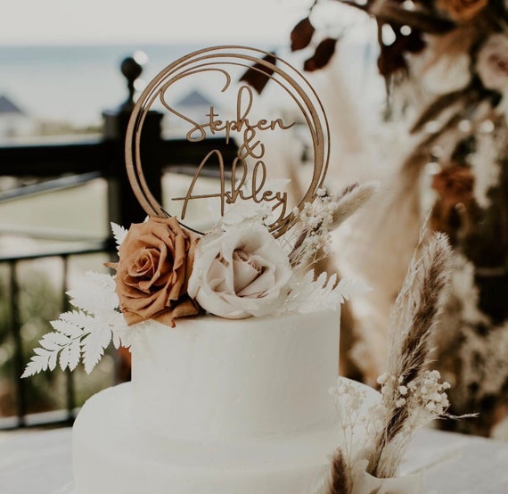 wedding cake topper name toppers