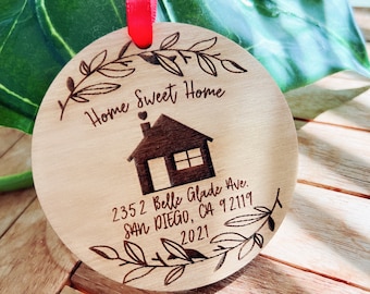 Home Sweet Home Ornament . Personalized First Home Ornament 2023 . New Home Gifts . First Christmas In Our New Home . New Home Keepsake
