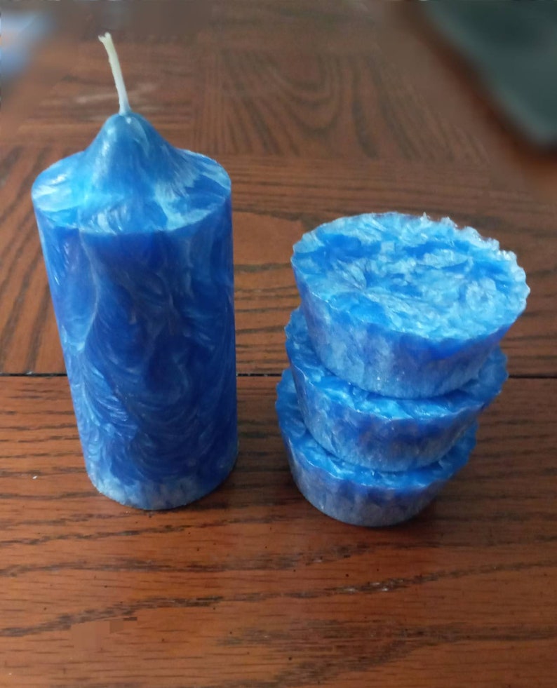 Make your own ice wax pillar candle color and scent Candles Pillar Candles