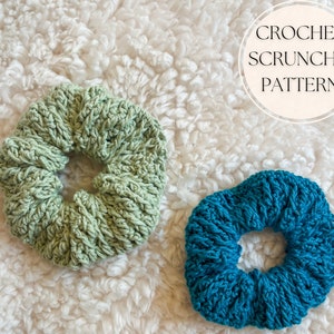 The Sage Scrunchie Crochet Pattern PDF | Pattern ONLY | Textured Style Retro Hair Accessory Digital Download