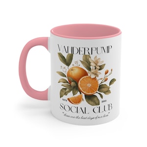 Tasse à café Vanderpump Social Club, tasse botanique Vanderpump Rules, jolie tasse à café sur le thème bohème pour les fans de Bravo (11, 15 oz)