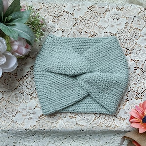 The Delilah Boho Twisted Earwarmer | Double Knit Womens Knitted Headband
