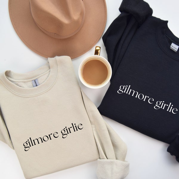 Felpa Gilmore Girlie per le fan delle Gilmore Girls, idea regalo per lei, maglietta a maniche lunghe dall'estetica minimalista e accogliente per le fan delle Gilmore Girls