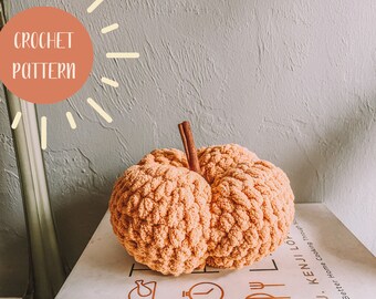 The Cozy Farmhouse Pumpkin Pattern PDF | PATTERN ONLY | Beginner Friendly Fall Halloween Decor Pattern Easy Cottagecore Autumn Crochet