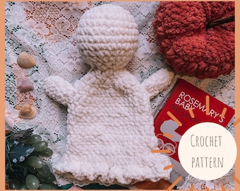 Crochet Ghost Snuggler Pattern PDF | Digital Download Crochet Pattern for Spooky Cute Halloween Plush