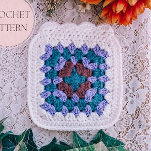 Modello per custodia per tablet pettinata Retro Vibes PDF / Modello per copertina Kindle intermedia Grandma Square / Custodia per telefono Ritorno a scuola