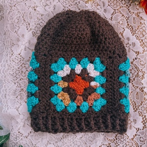 The Granny Square Beanie | Handmade Crochet Women’s Vintage Inspired Retro Hat | Ready to Ship