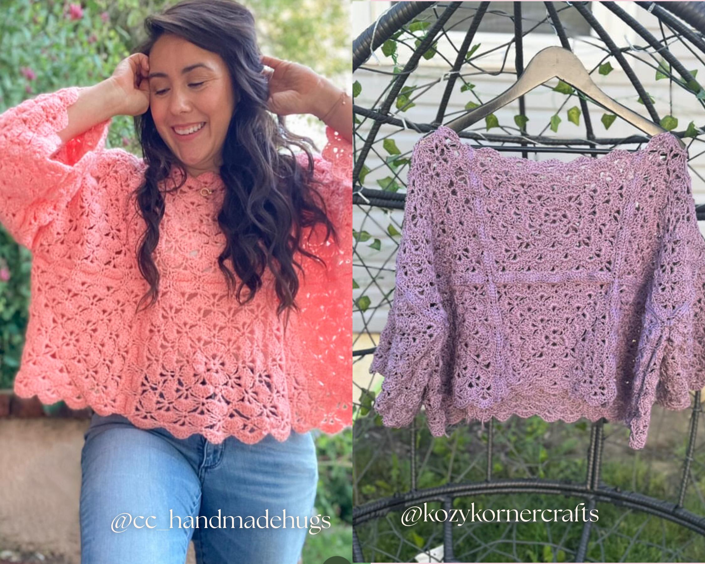 The Camellia Shell Sweater Pattern PDF | Intermediate Granny
