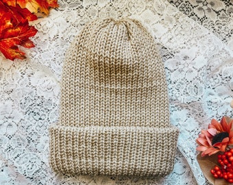 The Neutral Knit Beanie | Colorblock Double Sided Knitted Unisex Ribbed Classic Hat