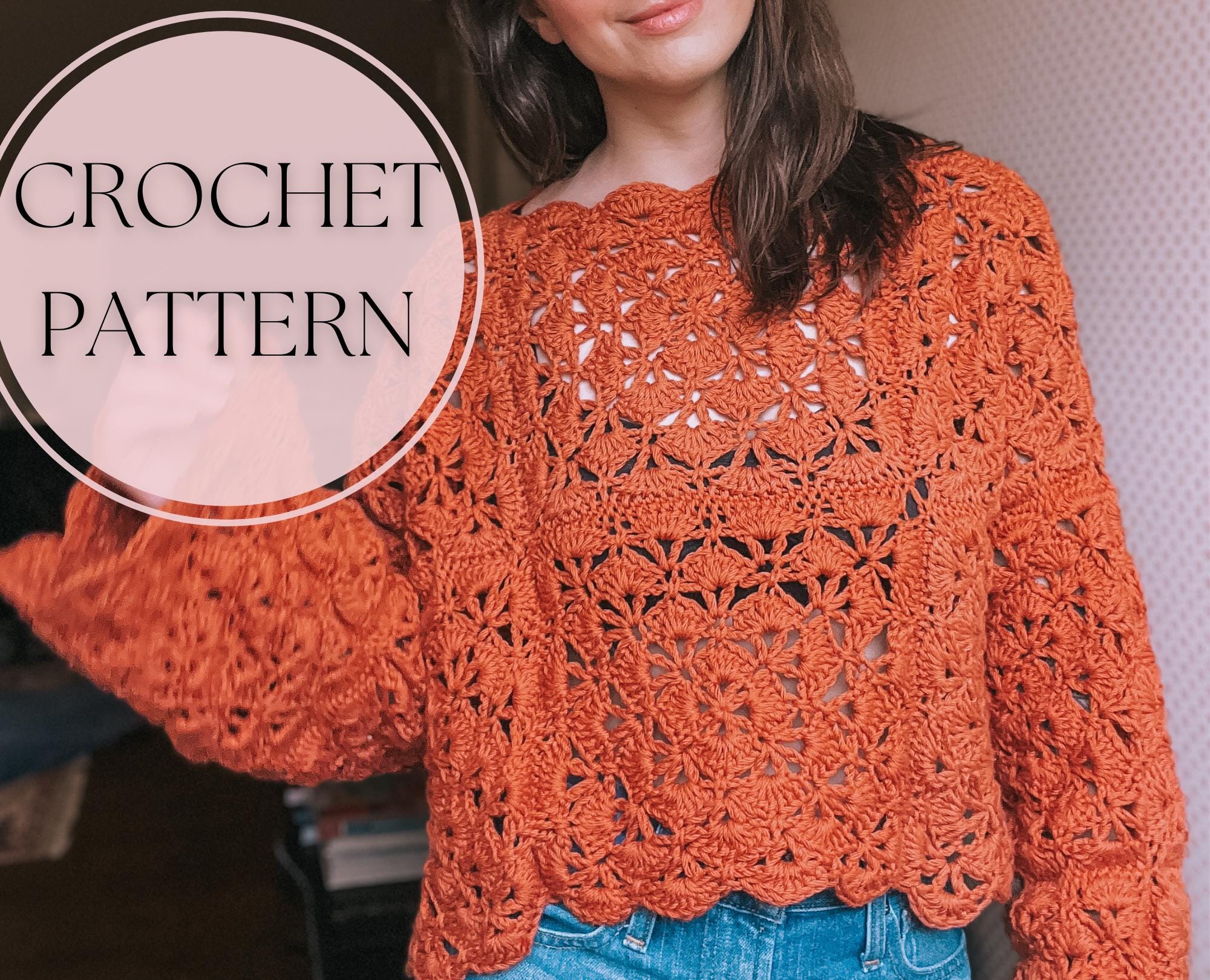 The Camellia Shell Sweater Pattern PDF | Intermediate Granny
