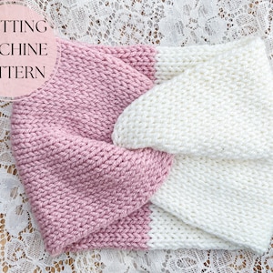 The Delilah Earwarmer Knitting Machine Pattern PDF | PATTERN ONLY | Simple Knitting Machine Recipe for Sentro or Addi Headband