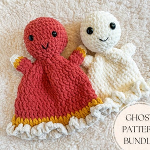 The Ghost Snuggler Pattern Bundle PDF | Beginner Friendly Spooky Halloween Snuggler Pillow | Chunky Blanket Yarn Amigurumi