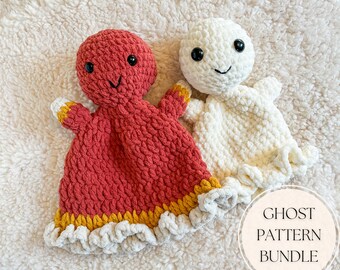 The Ghost Snuggler Pattern Bundle PDF | Beginner Friendly Spooky Halloween Snuggler Pillow | Chunky Blanket Yarn Amigurumi