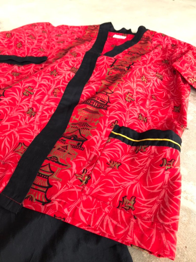1950/'s to early 60/'s Kabuki Sleepwear by WeldonMid Century Japanese Style Robe