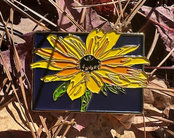 Black Eyed Susan Floral Enamel Pin - Singularity Collection 2"