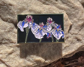 Iris Floral Enamel Pin - Singularity Collection 2"