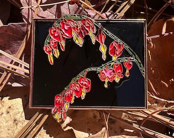 Bleeding Heart Floral Enamel Pin - Singularity Collection 2"