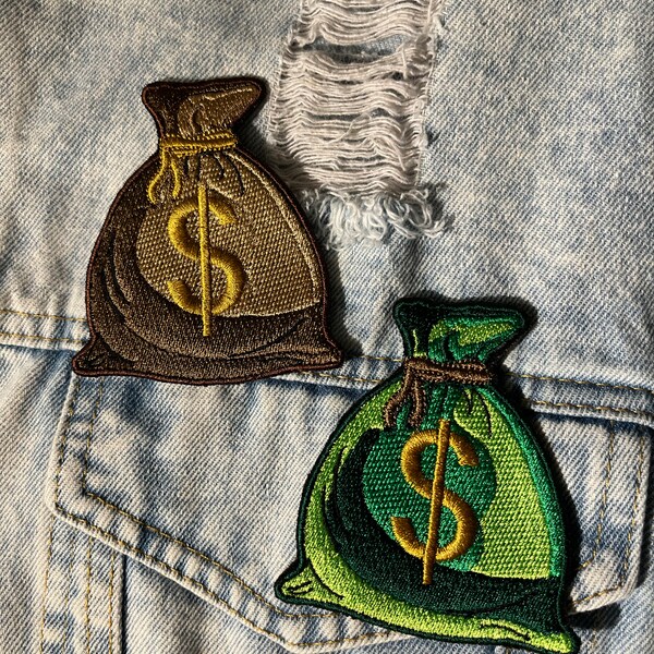 Money Bag Patch Etsy