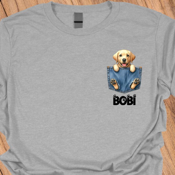 Custom Pocket Size Dog Shirt New Dog Owner Tshirt Personalized Dog Mom Tee Dog Memorial T Shirt Gift for Dog Owner Custom Dog Breed T Shirt