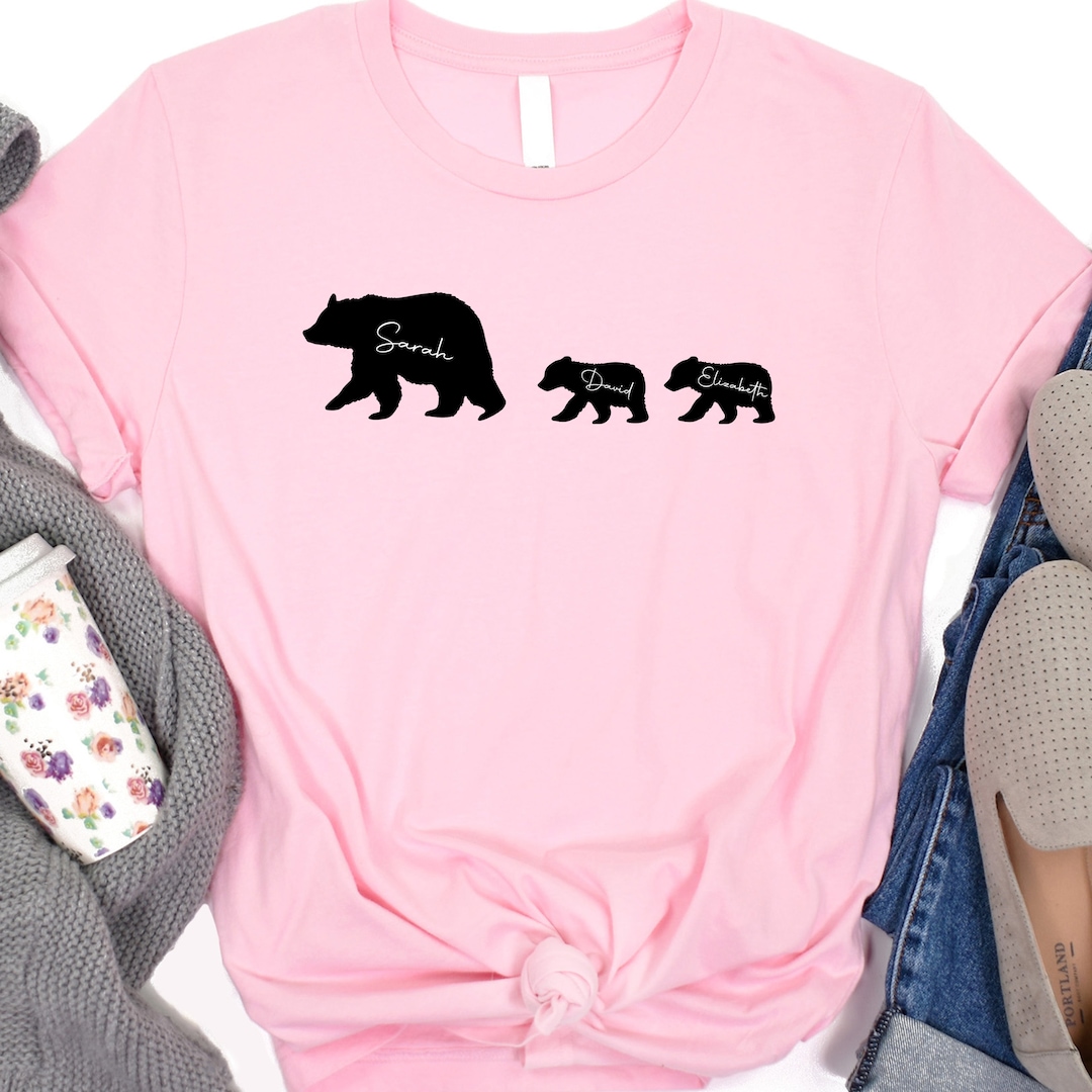 Mama & Kids Bears Family - Personalized Unisex T-shirt, Hoodie - Gift For Mom, Grandma