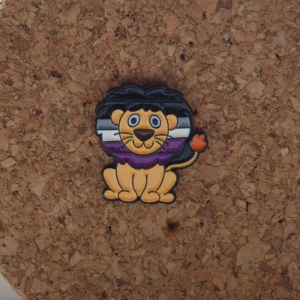 Asexual Lion Enamel Pin