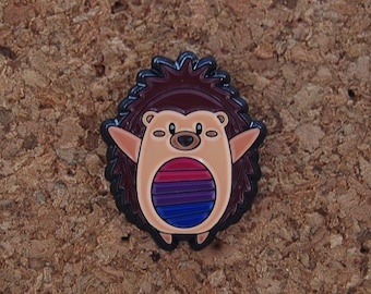 Bisexual Hedgehog Enamel Pin